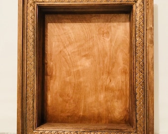 Shadow Box with Decorative Braided Frame, 18 x 24 x 3  | Artisan Rustic Collection