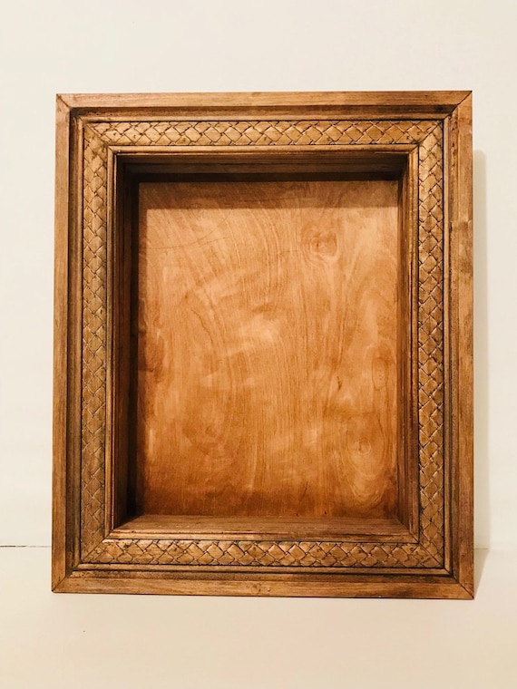 Shadow Box With Decorative Braided Frame 18 X 24 X 3 Etsy