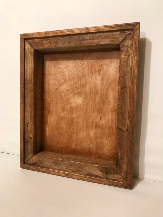 18 X 24 X 3 Shadow Box With Rustic Decorative Wooden Frame Etsy