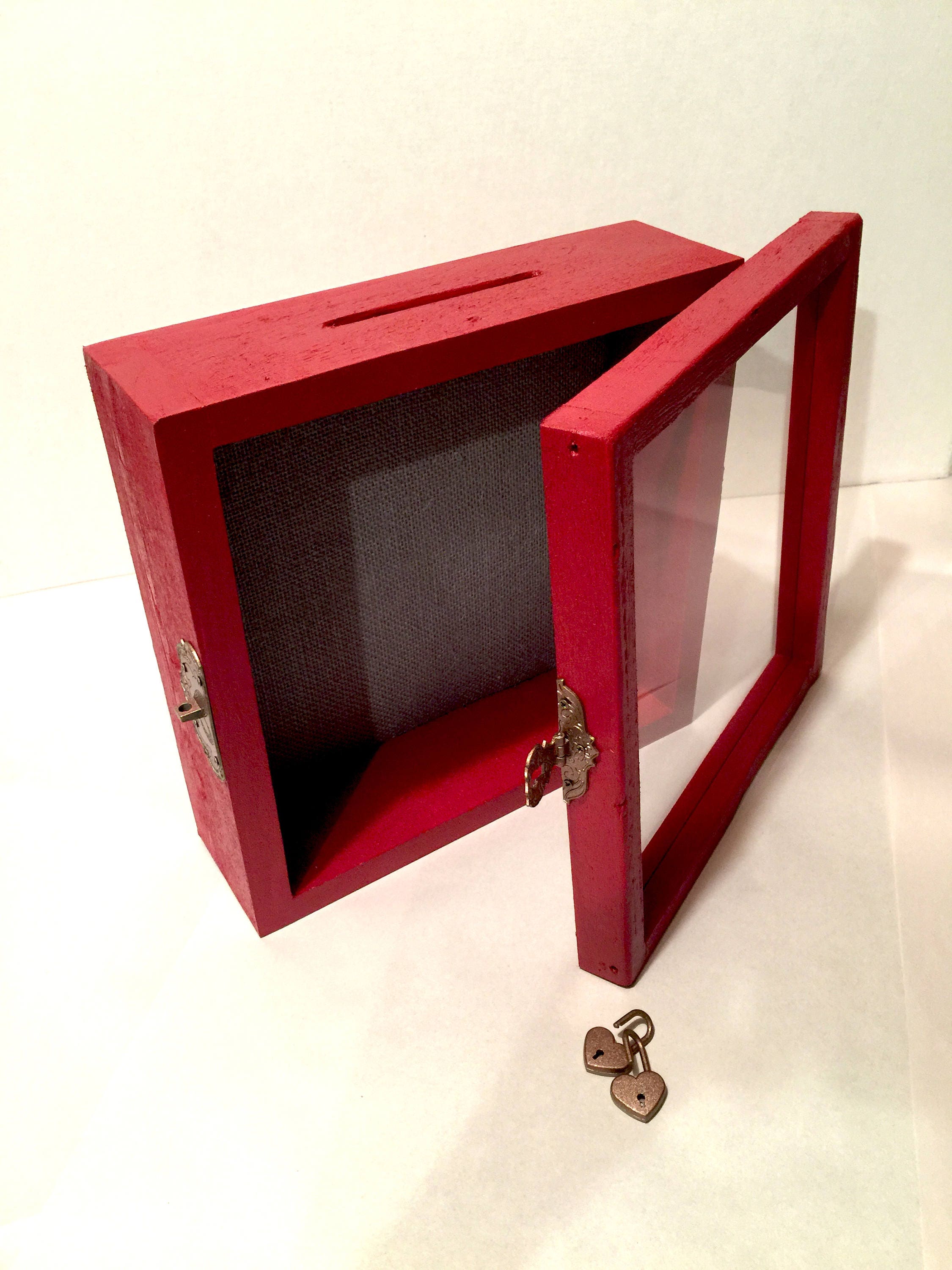 Rustic Piggy Bank Shadow Box 10x10x3 Keepsakes Display Case Etsy
