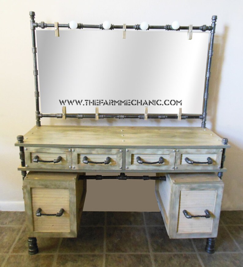 Artisan Farmhouse Makeup Vanity Etsy