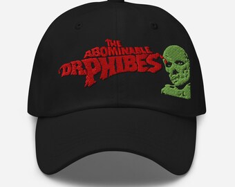 O Abominável Dr. Phibes – Boné Premium Bordado - Clássico do Filme de Terror com Vincent Price