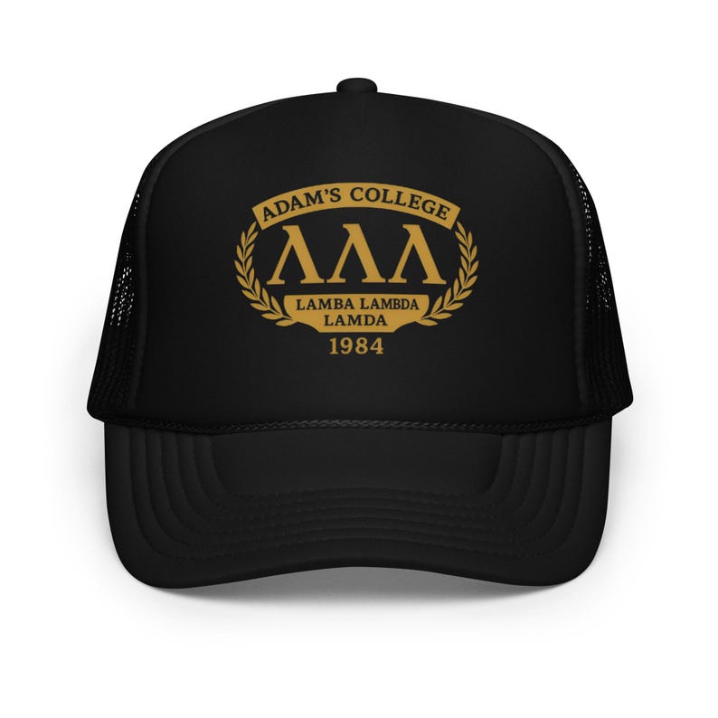 Lambda Lambda Lambda Hat – Adam’s College 1984 – Nerd Frat Foam Trucker Cap