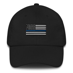 Police Flag - Premium.Dad hat - Thin Blue Line