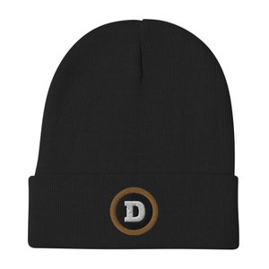 Dogecoin - Premium Embroidered Beanie- Cryptocurrency