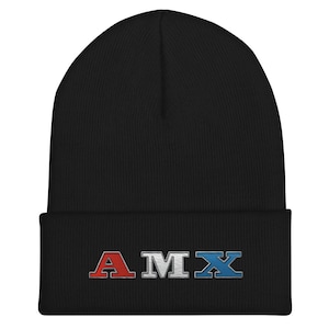 AMX - Premium Cuffed Beanie AMC American Motors Corporation - AMX badge logo
