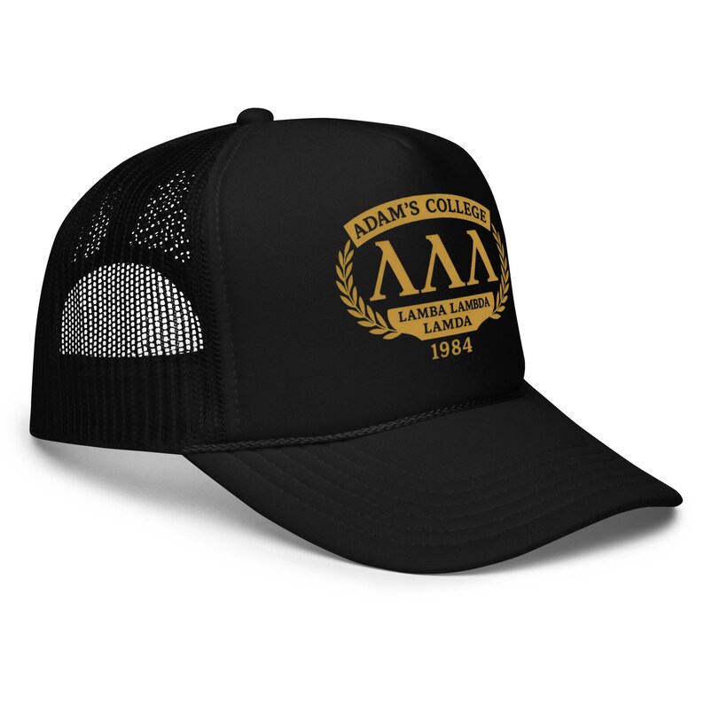 Lambda Lambda Lambda Hat – Adam’s College 1984 – Nerd Frat Foam Trucker Cap
