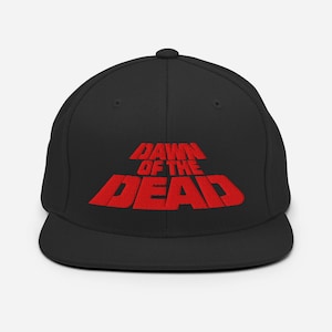 Dawn of the Dead – Premium Embroidered Snapback Hat – Vintage Horror Zombie Movie film Cap