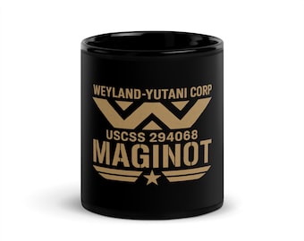 Maginot - Black Glossy Mug - Weyland Yutani Building Better Worlds - Alien Earth