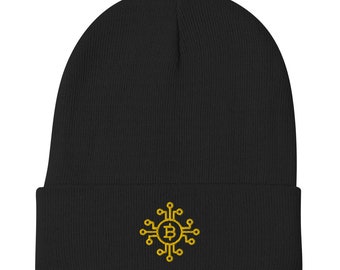 Bitcoin - Premium Embroidered Beanie - Crypto Currency - Digital Currency