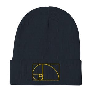 Fibonacci - Premium Embroidered Beanie- The Golden Ratio