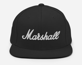 Marshall - Premium Snapback Hat - Black and Camo