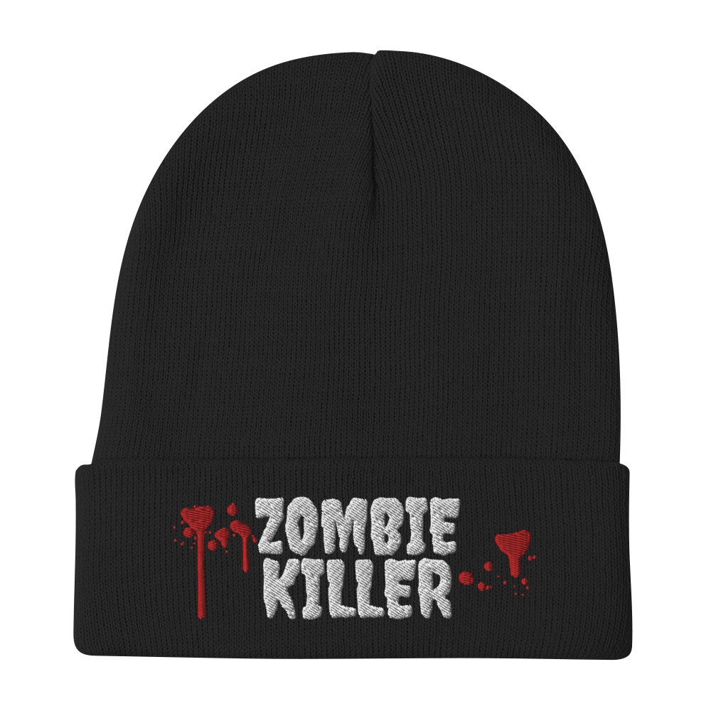 Zombie Killer - Premium Embroidered Beanie - Etsy, image size:1000x1000