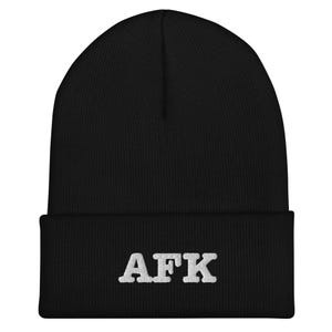 AFK Beanie – Premium Cuffed Gaming Hat – Away From Keyboard / Controller Embroidered Cap