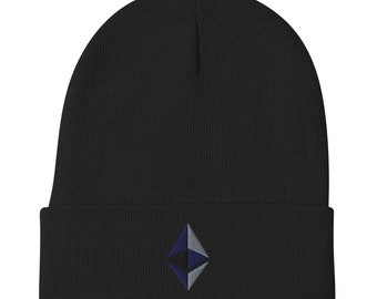 Bonnet Ethereum - Bonnet brodé premium - Cadeau pour les commerçants et les amateurs de blockchain