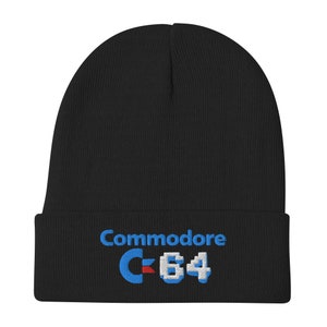 C64 Beanie – Premium Embroidered Commodore 64 Hat – 80s Retro Gamer Style