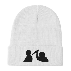 Alfred Hitchcock&#39;s Psycho Silhouettes - Premium Embroidered Beanie - Norman Bates