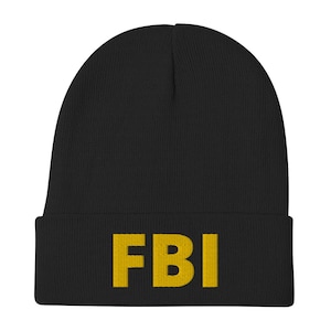 FBI - Bonnet brodé premium - Costume FBI - Bonnet FBI - Cadeau vétéran - Agent fédéral à la retraite