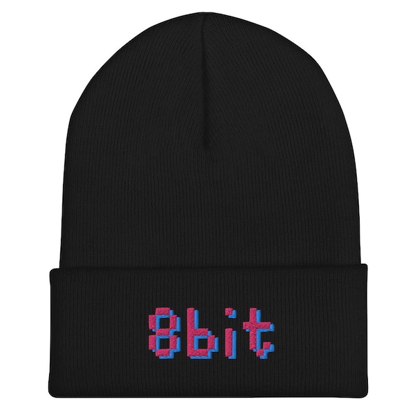 8 Bit - Premium Cuffed Beanie - Retro Gaming - 8bit