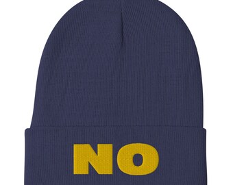 NO - Premium Embroidered Beanie