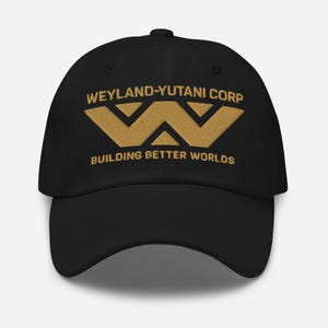 Weyland-Yutani Corp Hat – Premium pappahatt – Bygga bättre världar – Uniformkeps för Alien-filmanställd – Guldversion