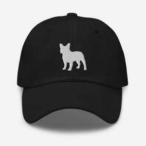 French Bulldog Embroidered Hat – Premium Dad Cap – Cute Frenchie Silhouette for Dog Lovers