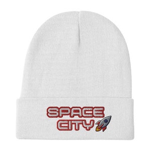 Space City - Premium Embroidered Beanie - Houston