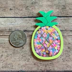 Pineapple Shaker with colorful stars confetti