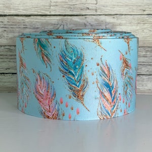 3” Pastel Feathers / Light Blue