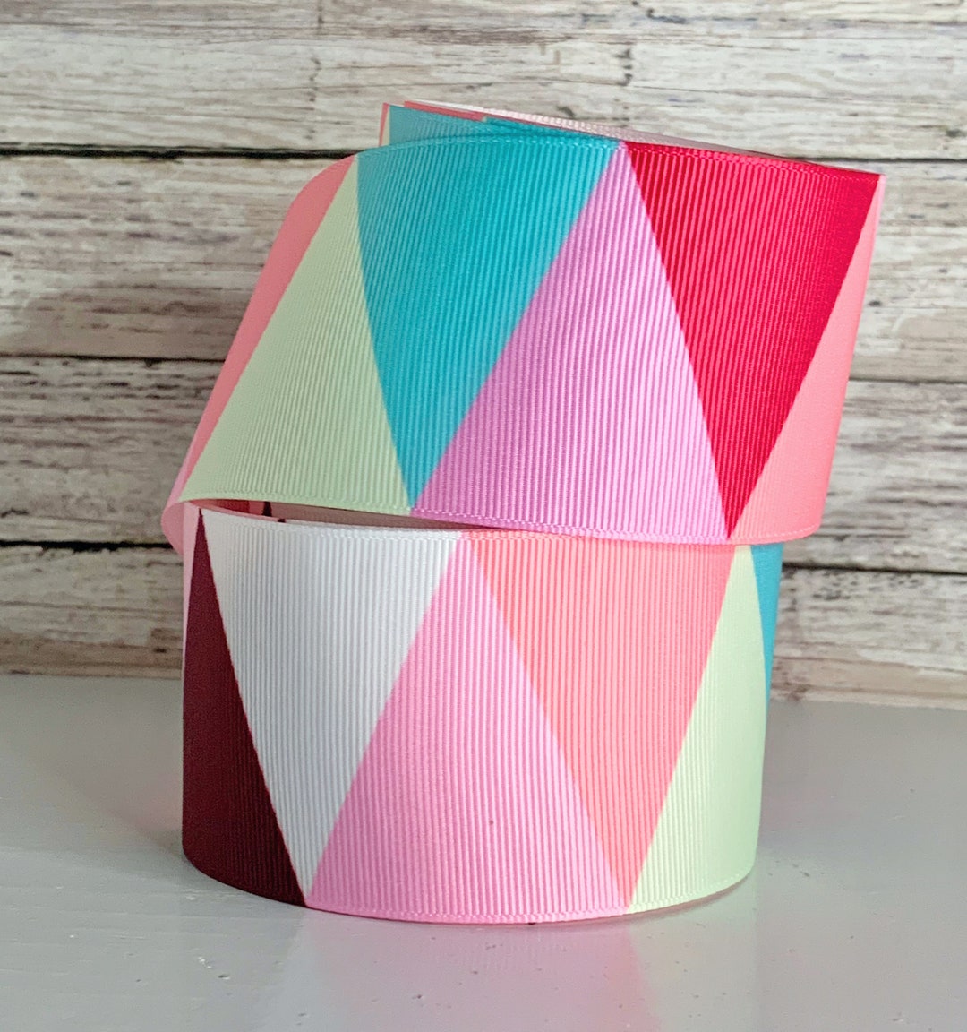 Triangle Shape Ribbons 2” Pastel Triangles Ribbon - Etsy