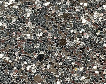 9X12 Silver Chunky Glitter Faux Leather