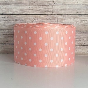 3” Peach Polka Dots