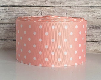 3” Peach Polka Dots