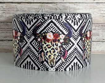 3” Bull Skull in black tribal