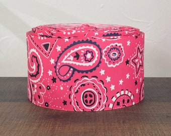 3” Bright Pink Paisley