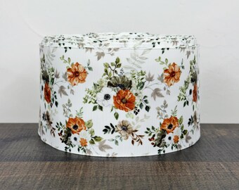 3” Orange & White Floral