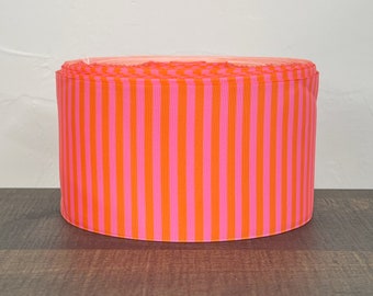 3” Pink & Orange Stripe