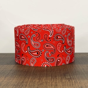 3” Red Paisley