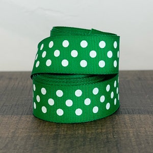 7/8” Emerald Polka Dot
