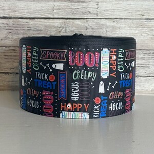 3” Halloween Worded/ black