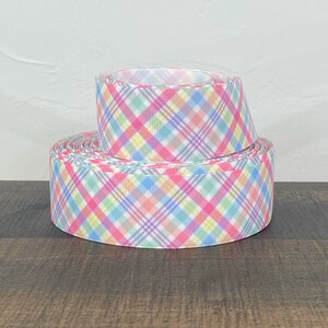 1.5” Pastel Diagonal Plaid