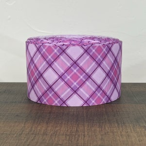 3” Lavender Diagonal Plaid