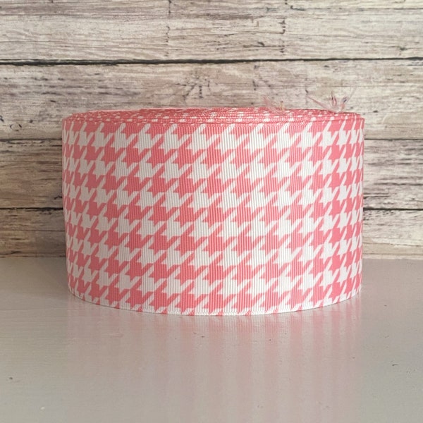 3” Pink Houndstooth