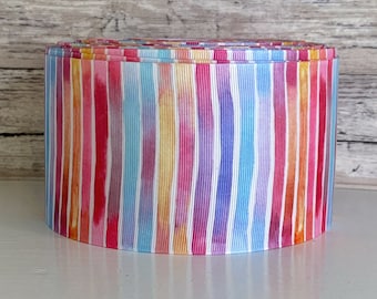 3” Vertical Watercolor Stripe
