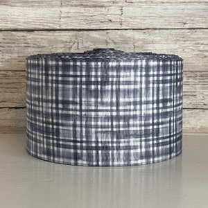 3” Gray Watercolor Plaid