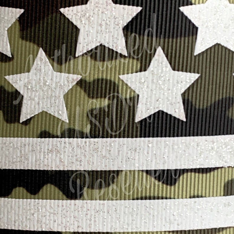 3\u201d Stars and Stripes Camo glitter USDR
