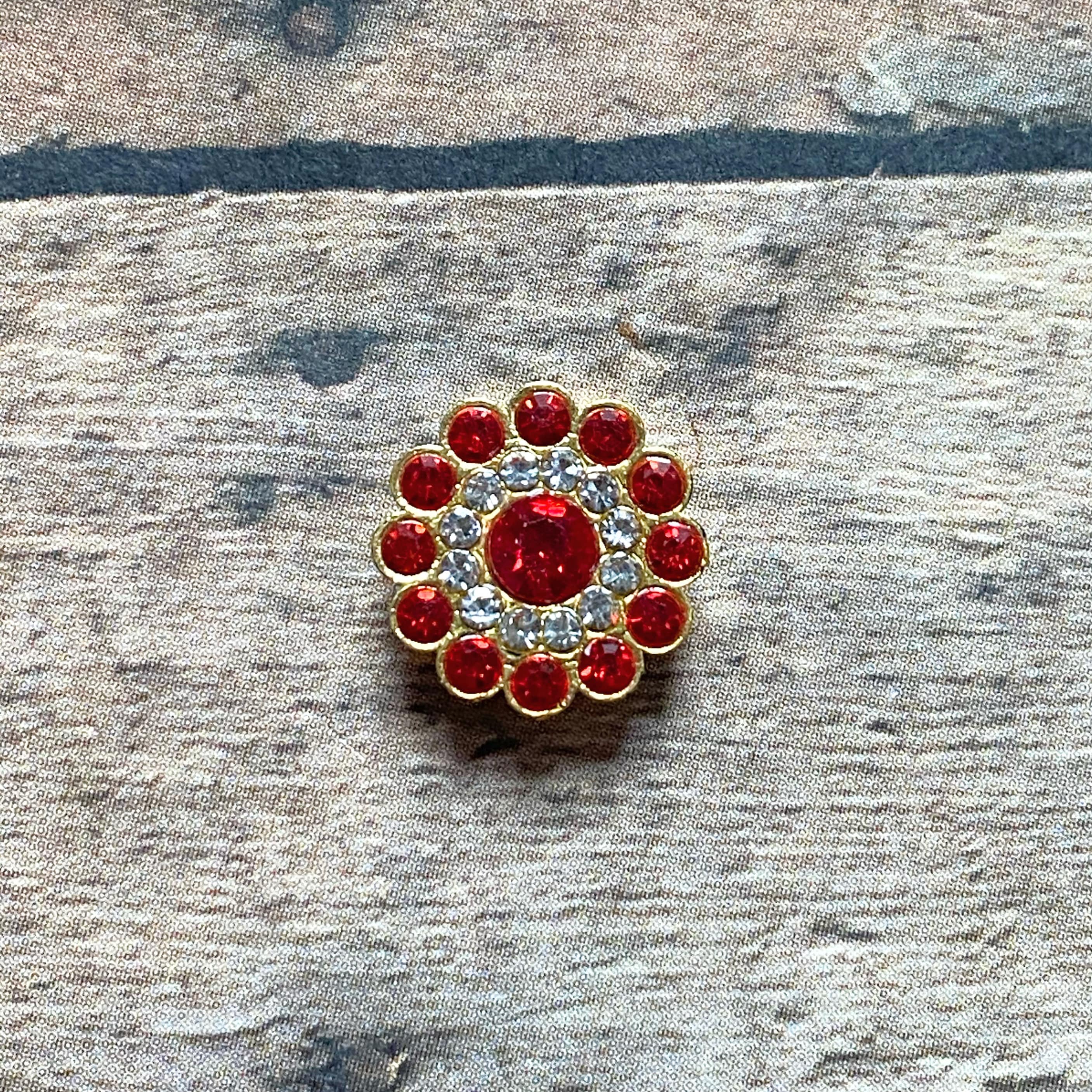 10 Ruby Rhinestone Clusters - Etsy