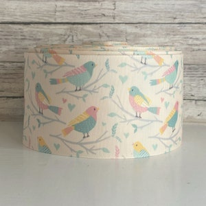 3” Pastel Birds on Cream
