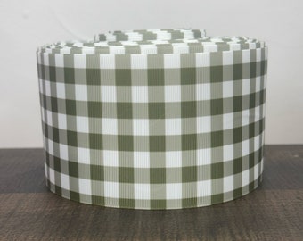 3” Sage Green Gingham