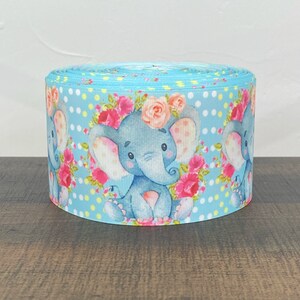 3” Floral Elephant Polka Dots